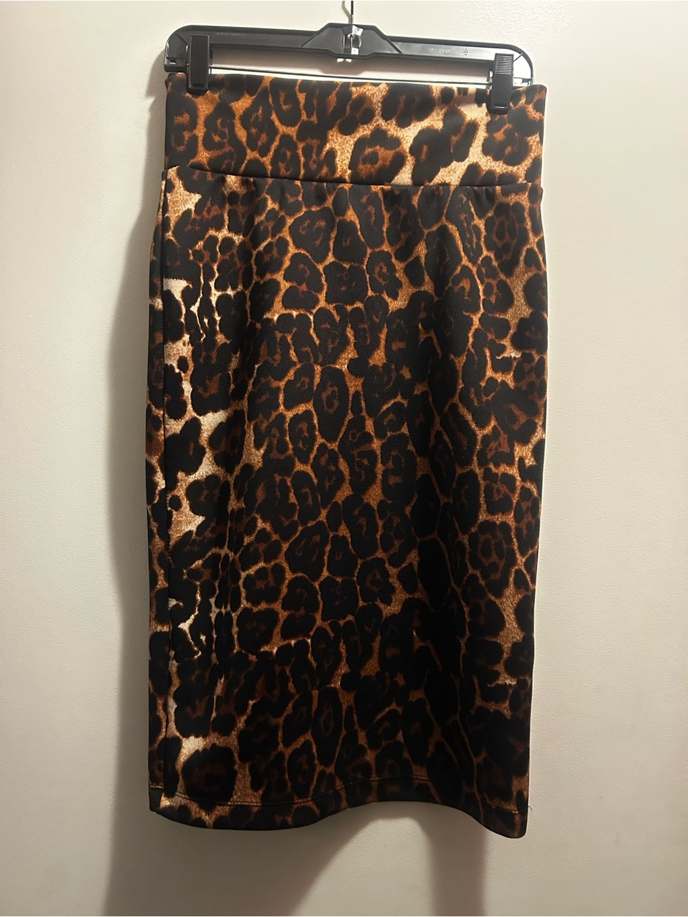 Charlotte Russe Leopard Print Pencil Skirt - Brown Black